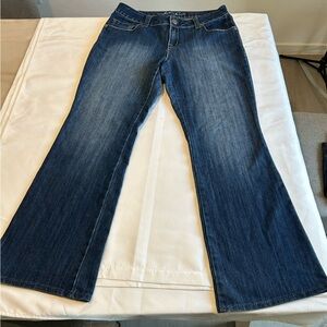 International Concepts Curvy Fit Bootcut Jeans Sequin Fleur De Lis Size 10